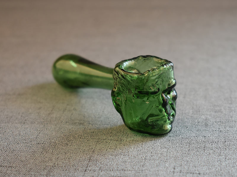 Human Face Glass Smoking Pipe Portable Tobacco Pipe