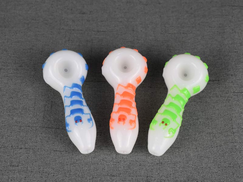 Color Luminous Tobacco Pipes Glass Bowl Glow Spoon