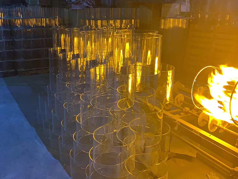 Large-diameter Fire Polished Glass Tube Stock And Export