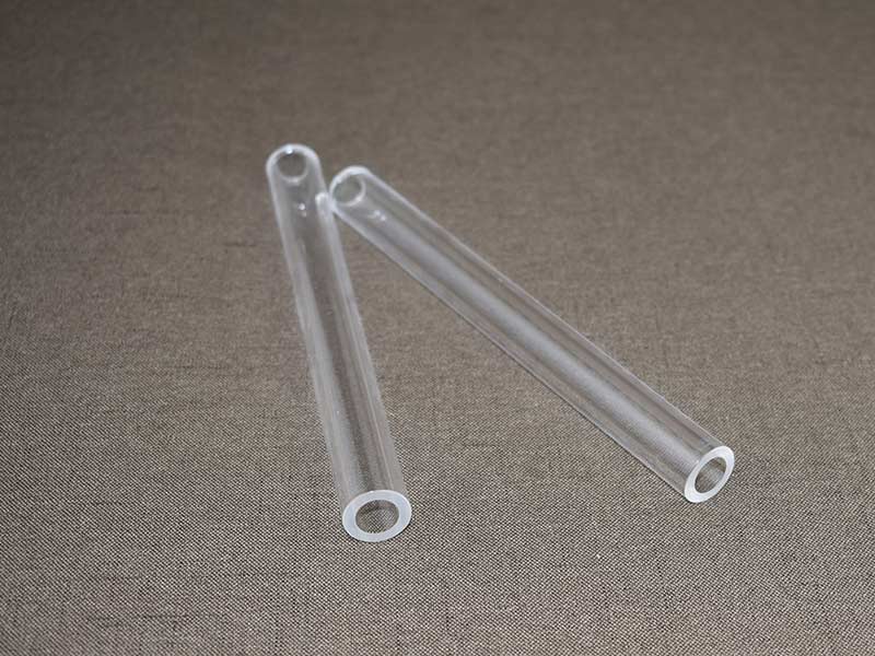 long and thin quartz glass tube