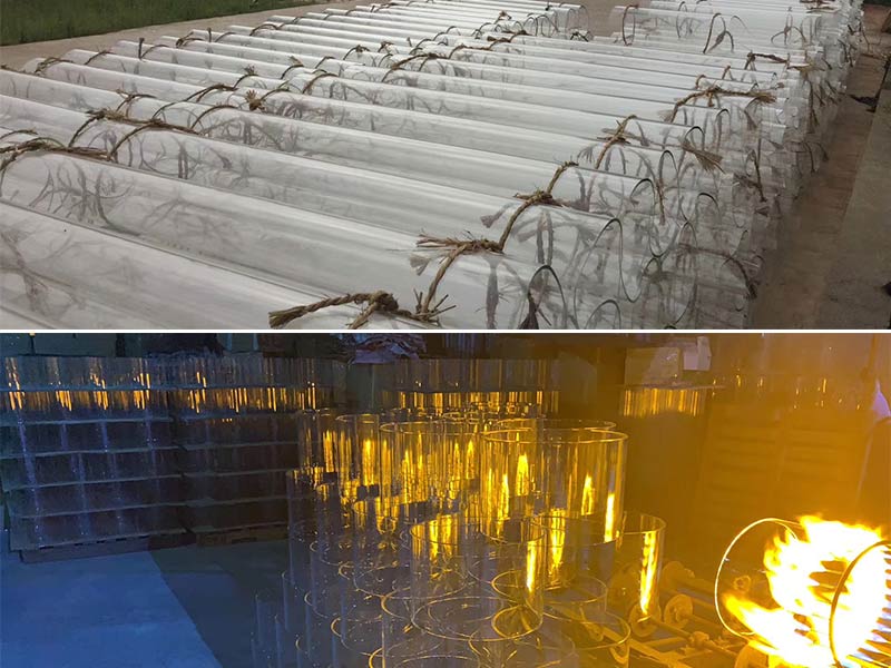 Large-diameter Fire Polished Glass Tube Stock And Export