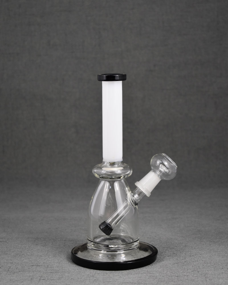 Milky Straight Bong Pipe Glass Smoking