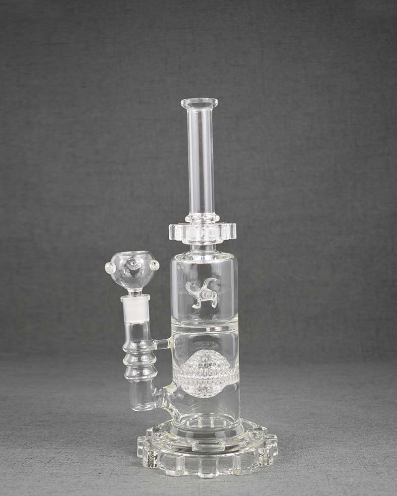 Clear Straight Borosilicate Smoking Glass Bong