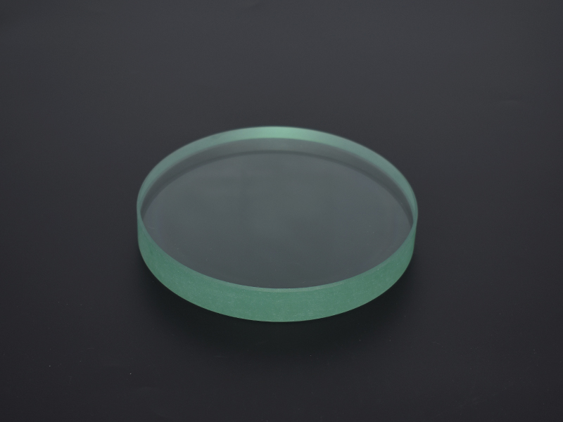 Chamfered Edge round tempered borosilicate glass