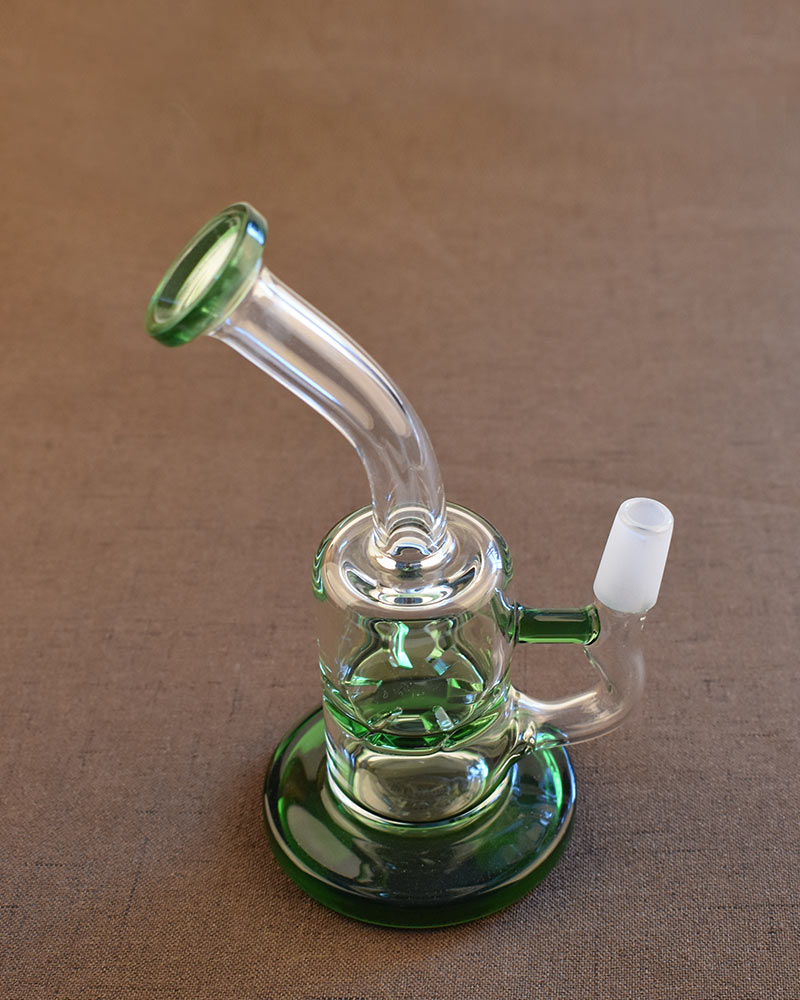 Small Dab Rig Green Smoking Pipe Water Glass