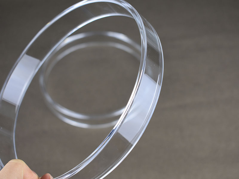 Transparent High Temperature Resistance Polished Flange Quartz Rings Clear Glass Fused Silica Tube