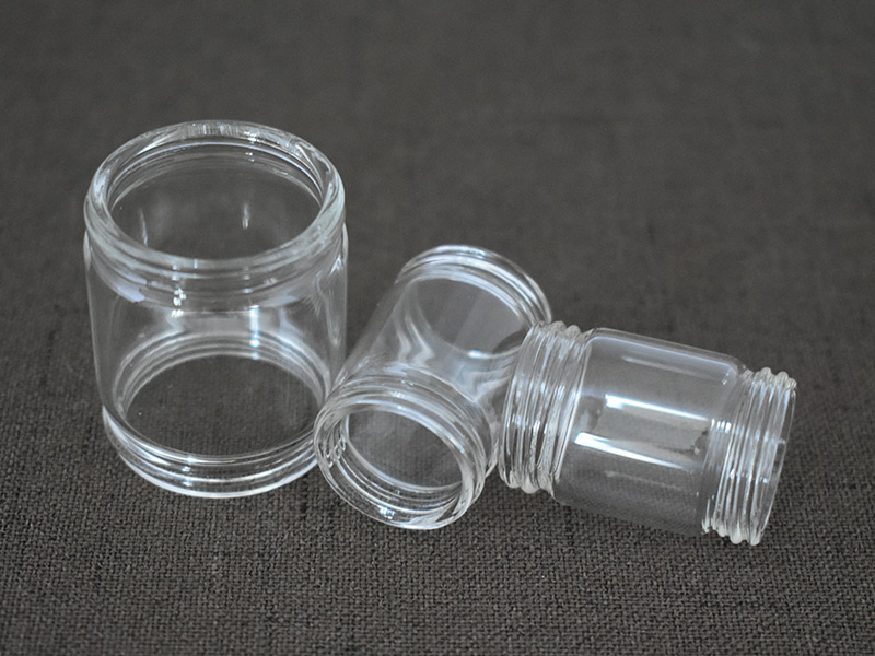 Custom Threaded Glass Tube Transparent Borosilicate Tube Two-End Thread