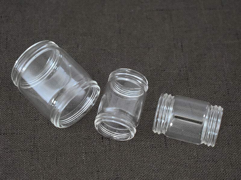 Custom Threaded Glass Tube Transparent Borosilicate Tube Two-End Thread