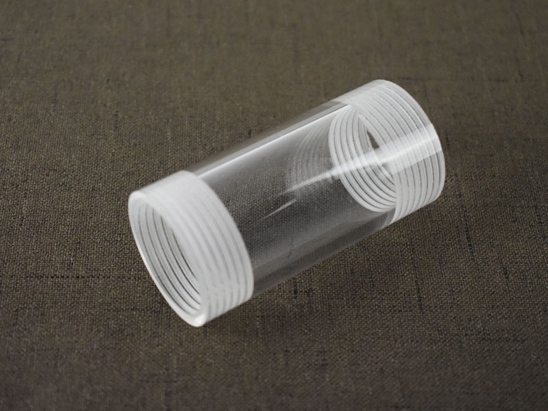 Custom Internal Threaded Quartz Glass Tube